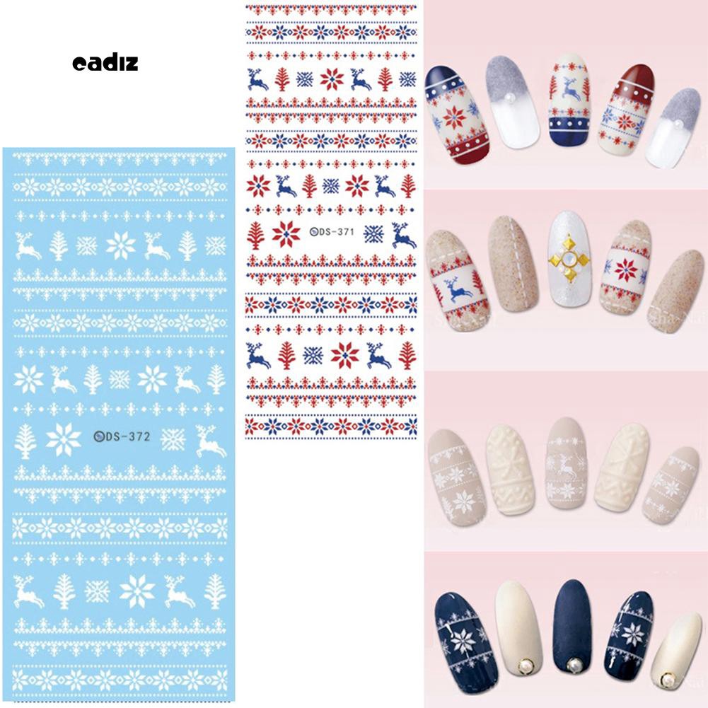 [Hàng mới về] Decal dán móng tay họa tiết giáng sinh