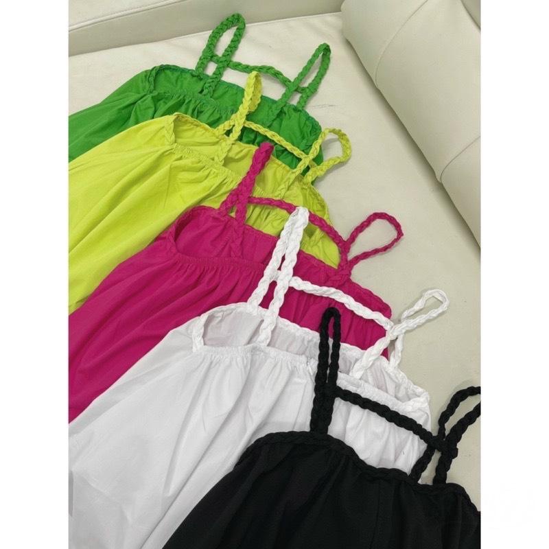 Đầm bính 3 dây phom chữ A, chất kate - MIN Boutiques