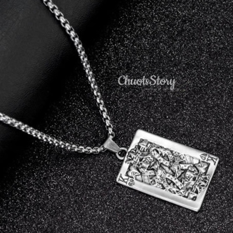 Vòng cổ nam titan hình lá bài, dây chuyền nam nữ unisex cá tính- VCT0008 - ChuotsStory