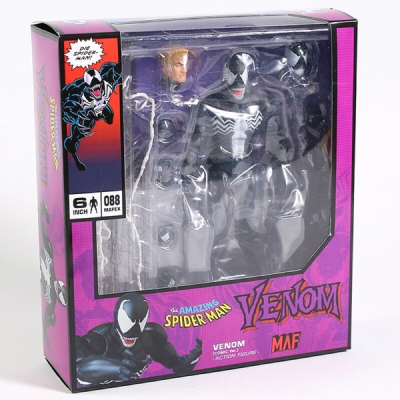 Mô Hình Venom Mafex The Amazing Spider Man Comic Ver Có Khớp