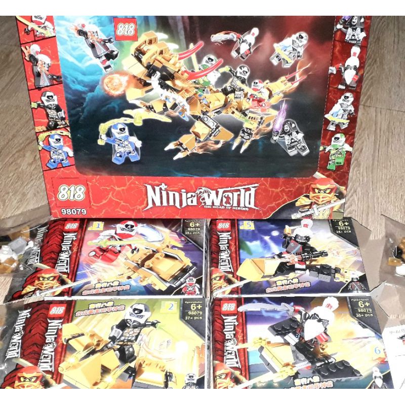 Sét 8 hộp Lắp ráp LegoNinja Kỳ Lân 4 chân 98079 trọn bộ có nhiều chi tiết bằng nhựa