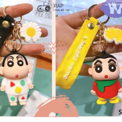 Móc khóa, móc túi hoạt hình Cậu bé Shin Bút Chì khóc nhè dễ thương cute dùng làm quà tặng, dây treo balo, túi xách - Rap