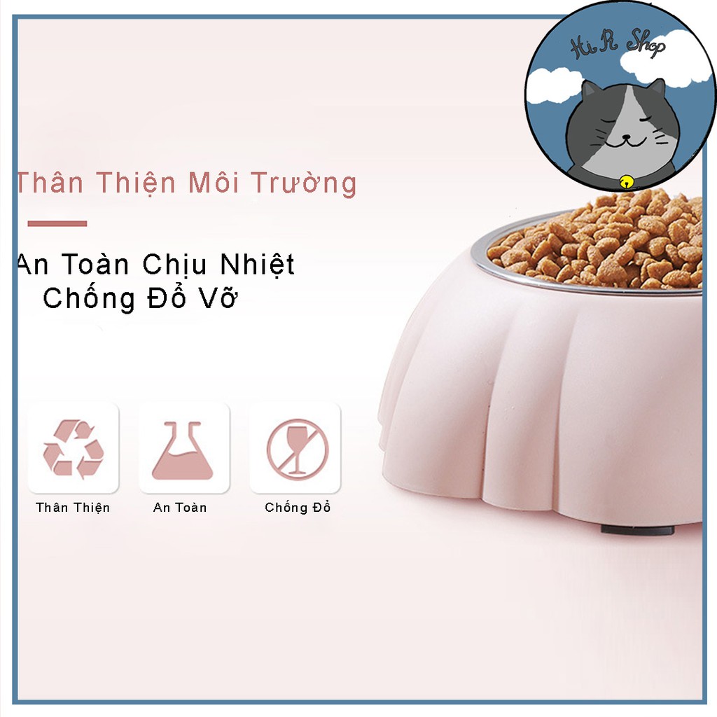 Bát Ăn Hình Bí Ngô Vỏ Sò Ngộ Nghĩnh Cho Thú Cưng Bát Ăn Chất Liệu Inox  Dành Cho Chó Mèo