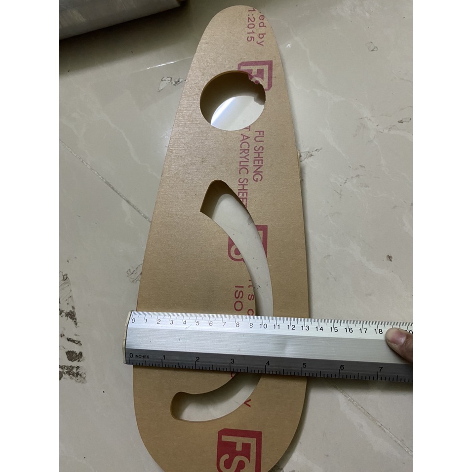 Thước Parabol mica nhựa dẽo cho giáo viên-chiều dài 39cm