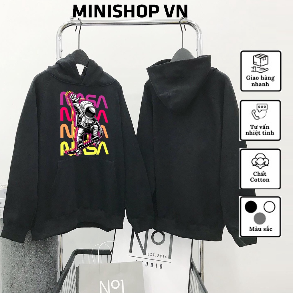 Áo Nỉ Hoodie Nasa Nam Nữ Unisex Chất Nỉ Dày Ấm Mềm Mịn Dáng Rộng Thoải Mái | BigBuy360 - bigbuy360.vn