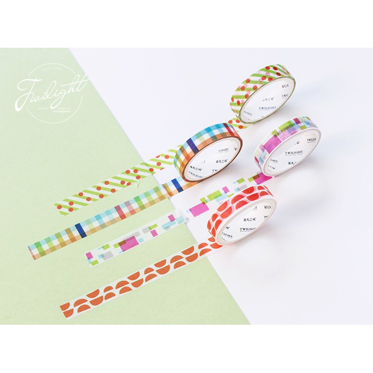 Set 4 cuộn băng dính washi tape WT232