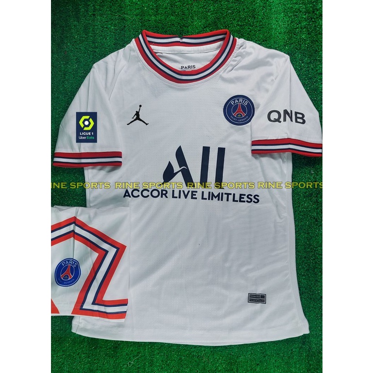 Bộ PSG ( Paris Saint Germain ) trắng hàng Super  thailand 2022-2023 Giống thi đấu