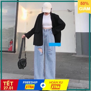 Quần jeans nữ#Quần bò nữ rách đùi sẻ