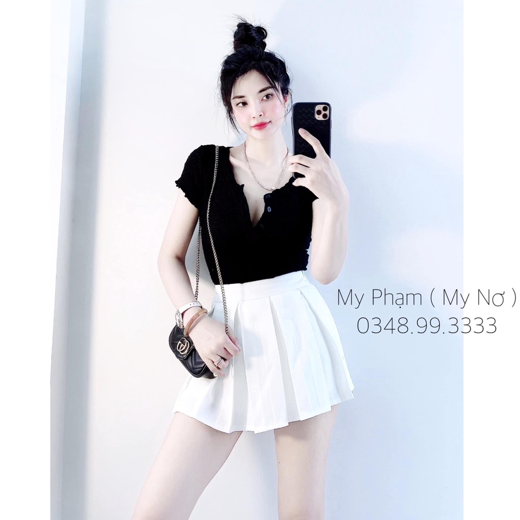 Áo sốp body tay ngắn ( ảnh thật )