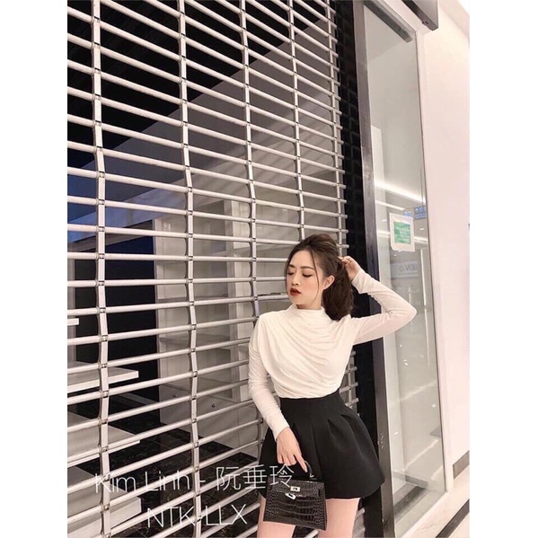 Quần shorts cạp cao , quần shorts ống xoè hàng Quảng Châu