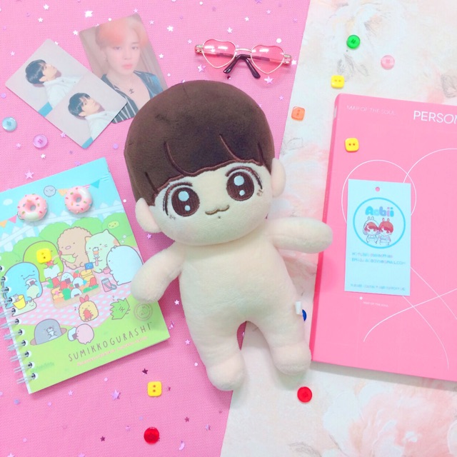 Plushdoll IKJK 20cm Official Fansite (hàng có sẵn) - Doll BTS Jungkook (búp bê bông)