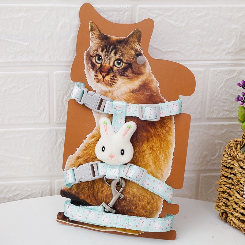 dây dắt chó mèo hình thỏ cute hết sức