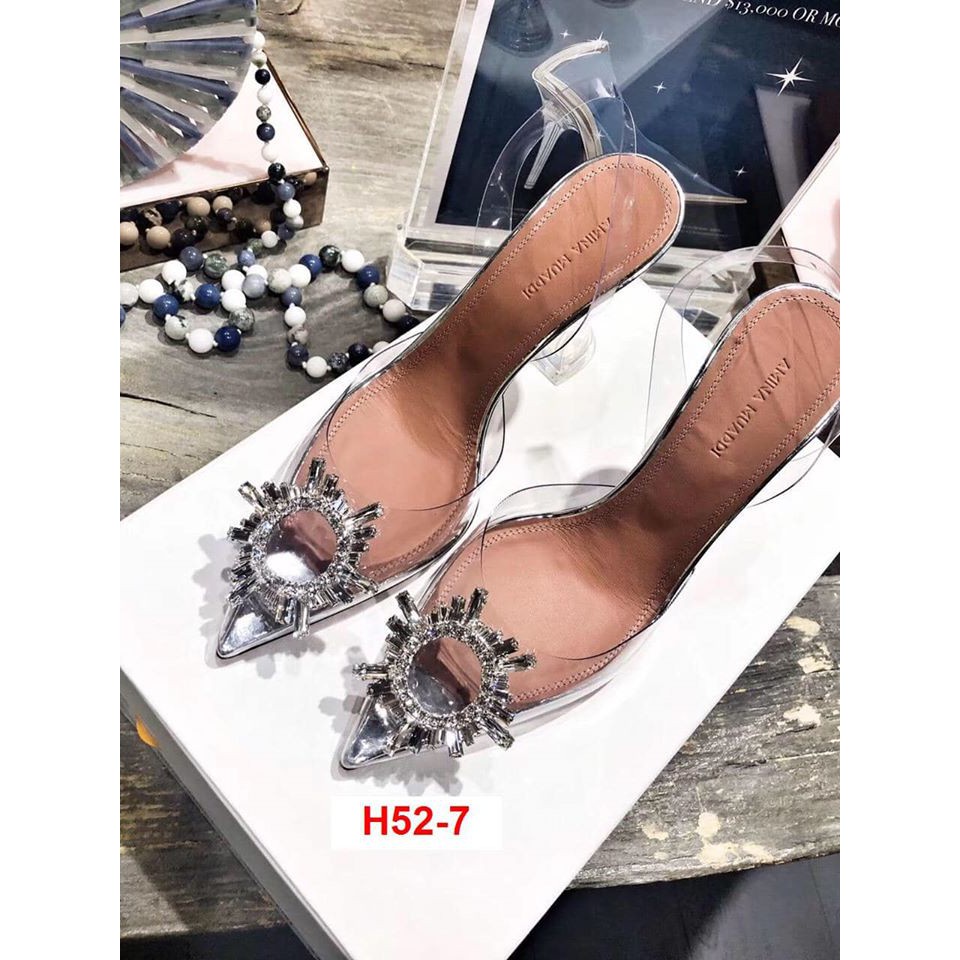 H52-7 Amina Muaddi sandal cao 10cm siêu cấp