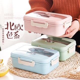 HỘP ĐỰNG CƠM 3 NGĂN KÈM BỘ ĐŨA THÌA INOX