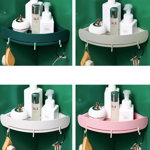 Kệ góc tam giác phòng tắm, nhà vệ sinh không cần khoan tường - GIÁ gốc tận xưởng