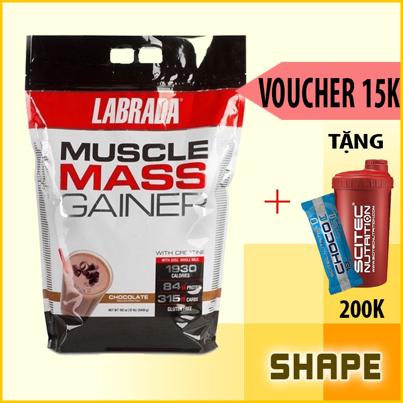 MASS GAINER | Sữa Tăng Cân Tăng Cơ | Labrada Muscle Mass Gainer [5.4kg] - Chính Hãng Tại Shape Store | BigBuy360 - bigbuy360.vn