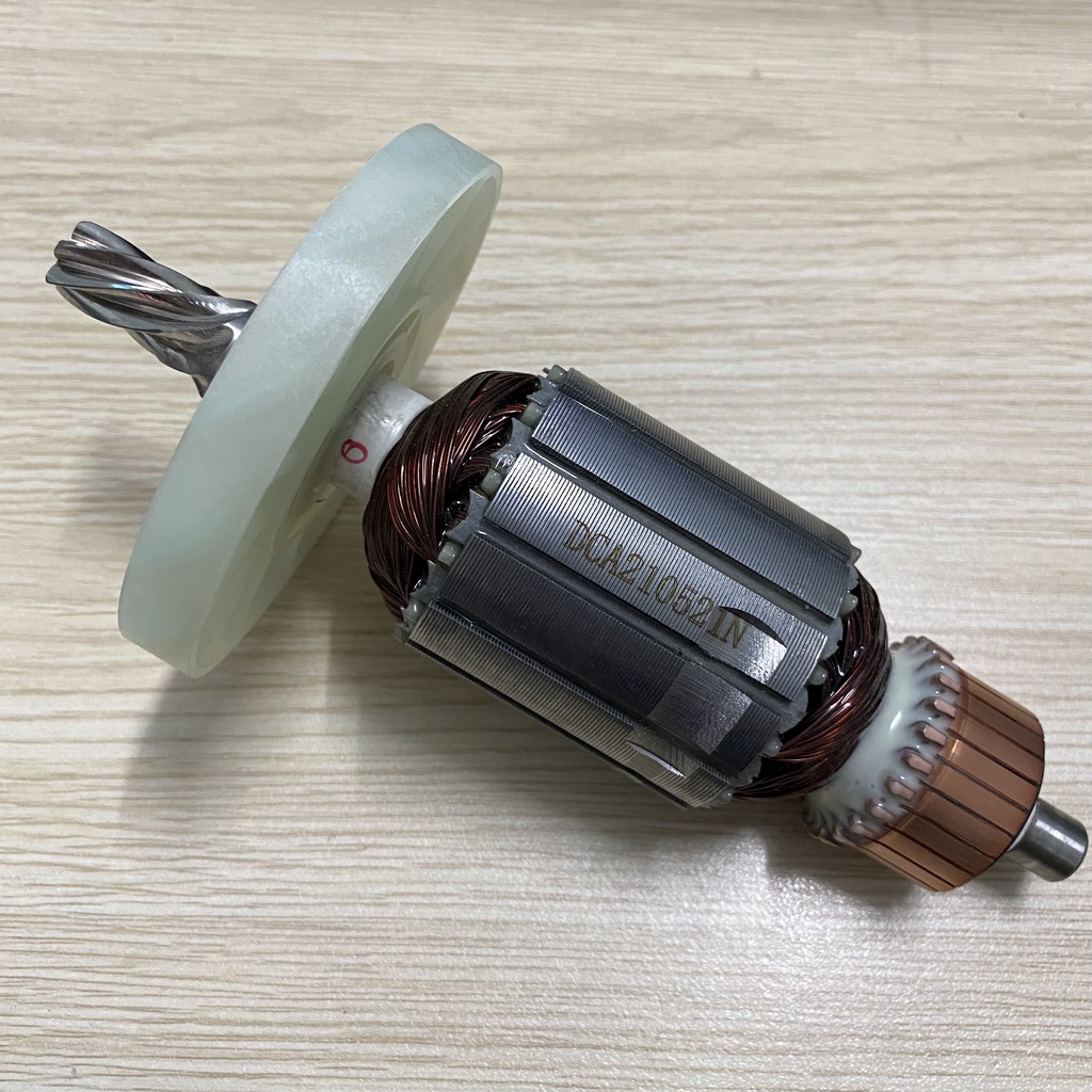 Rotor đục DCA 05-6 AZG05-6, 6 Răng Thân 45mm dài 165mm - Tặng chổi than
