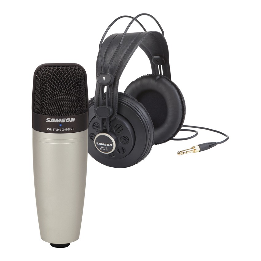 Samson C01-SR850 - Micro Và Tai Nghe Kiểm Âm (Combo Thu Âm)