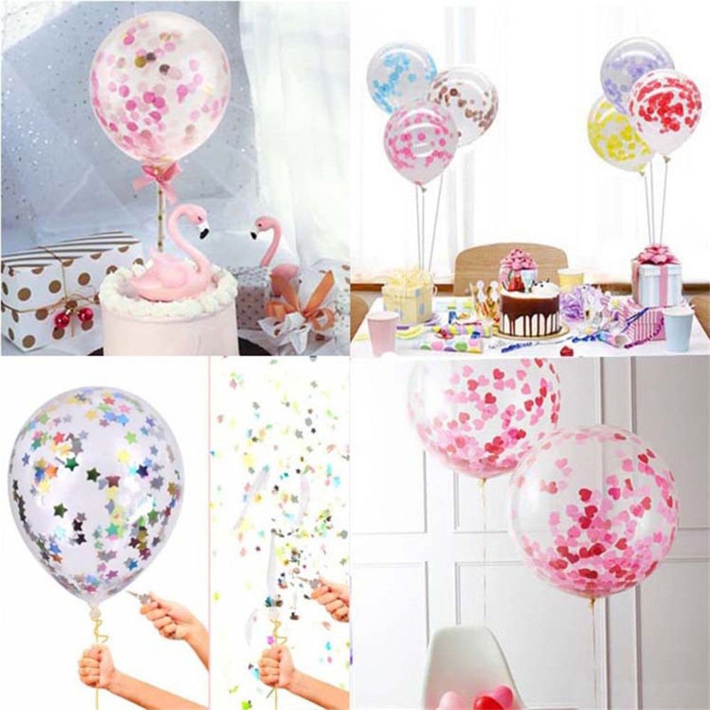 Dessert Party Decal Mini Cake Topper Insert Latex Confetti Straw Ribbon