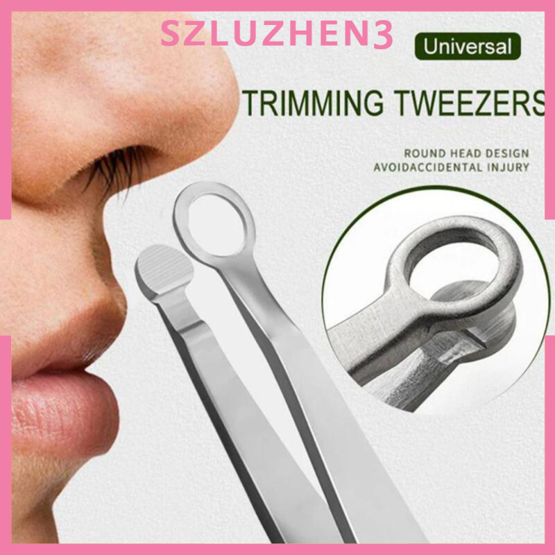 [SmartHome ] Stainless Steel Nose Hair Trimming Tweezers Safe Trimmer Round Tip Design