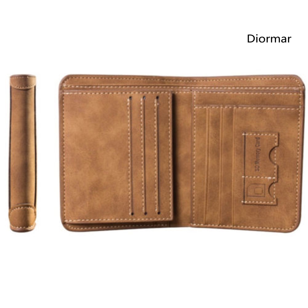 Ví da đựng thẻ dạng gập phong cách cổ điển dành cho nam