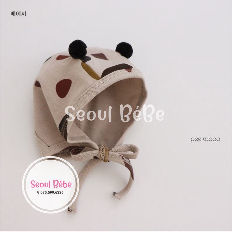 Mũ bông bộ Seokki Peekaboo made in Korea