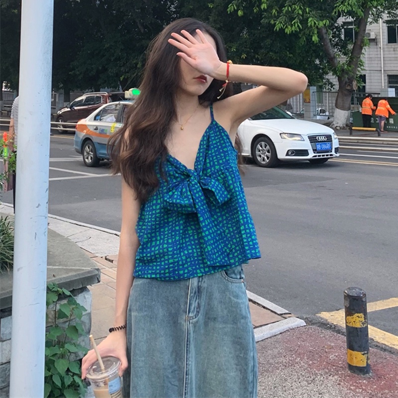 Áo Nữ Ngắn Thắt Nơ Thời Trang Dễ Phối Đồ