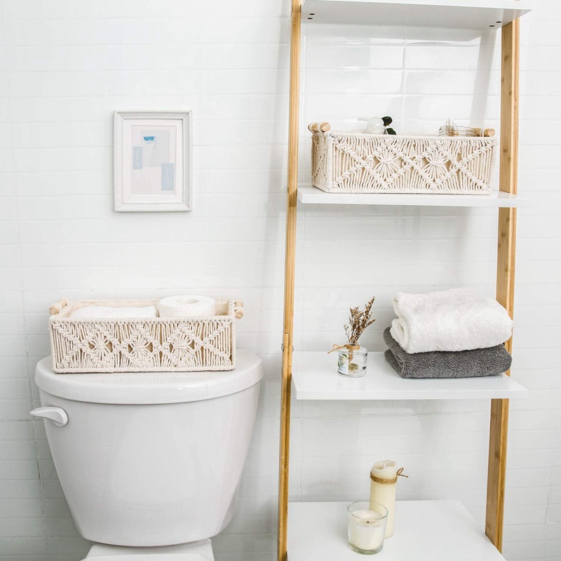 Giỏ Macrame Đan Tay Phong Cách Boho Độc Đáo Trang Trí Nhà Cửa