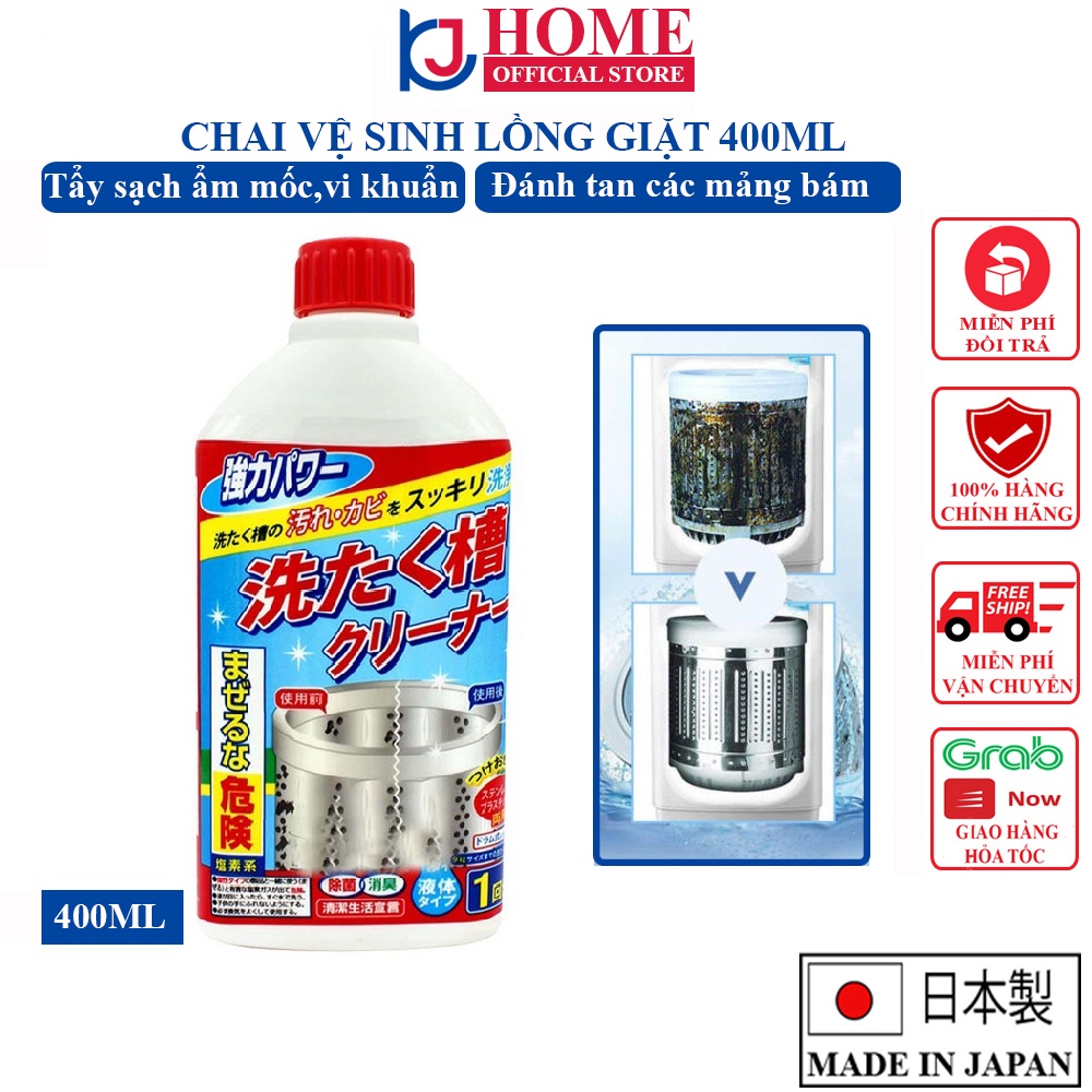 Nước Tẩy Lồng Làm Sạch Và Khủ Mùi Máy Giặt Siêu Sạch 400ml Nội Địa Nhật Bản - KJ HOME