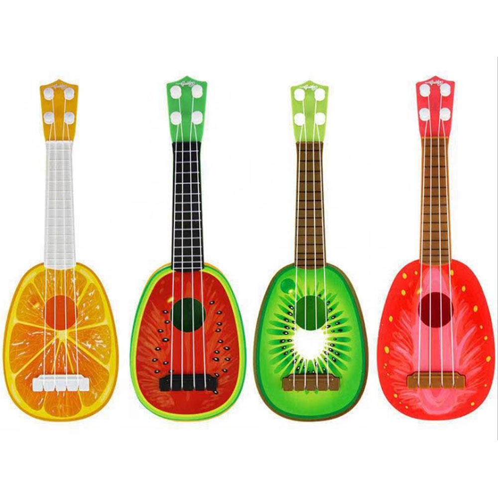 Đàn Ukulele Đồ Chơi Nhiều Màu Sắc Guitar Hình Hoa Quả Dễ Thương Cho Bé Phát Triển Âm Nhạc