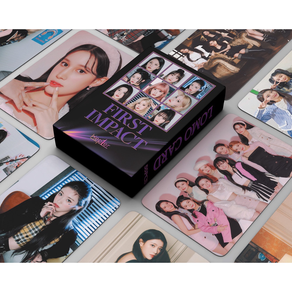 Hộp 55 Thẻ Kep1er FIRST IMPACT Album Photocard Lomo Card Postcard
