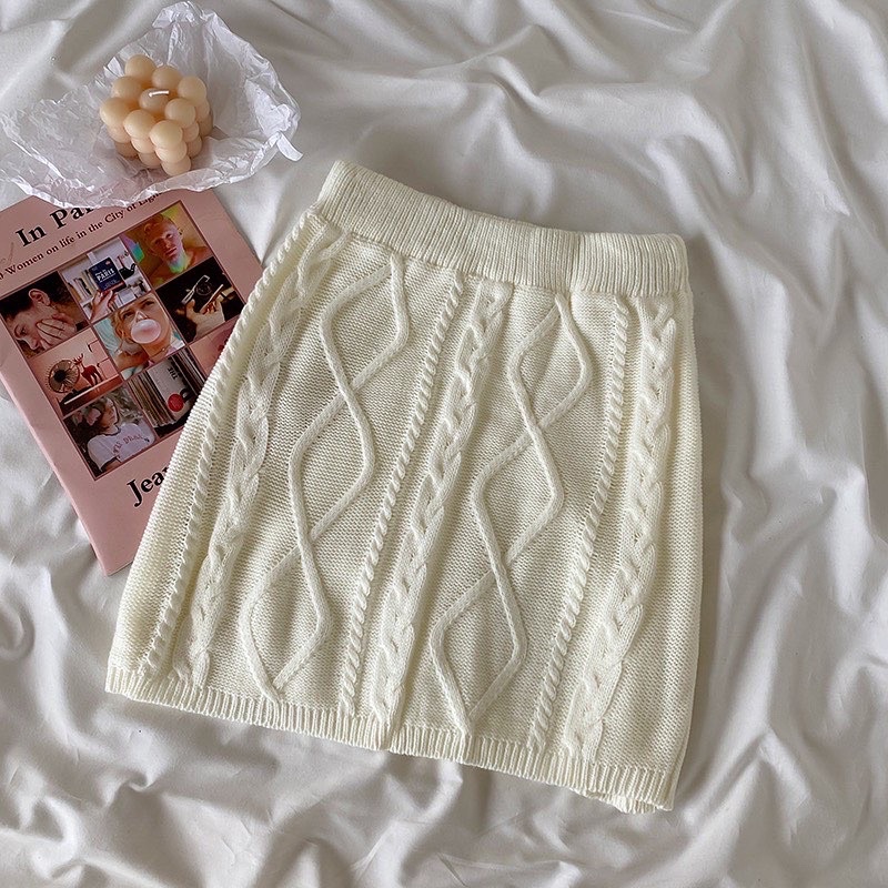 Set len thỏ cực xinh xắn màu trắng gạo