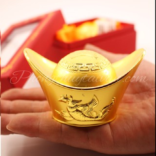 Thỏi vàng tài lộc Phượng Hoàng không đế - thờ cúng