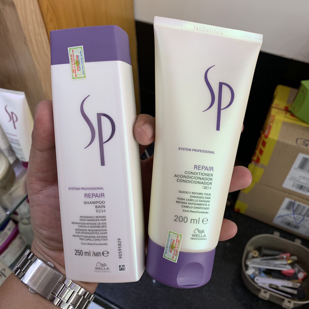 Dầu xả chăm sóc tóc hư tổn SP WELLA Repair Conditioner 200ml