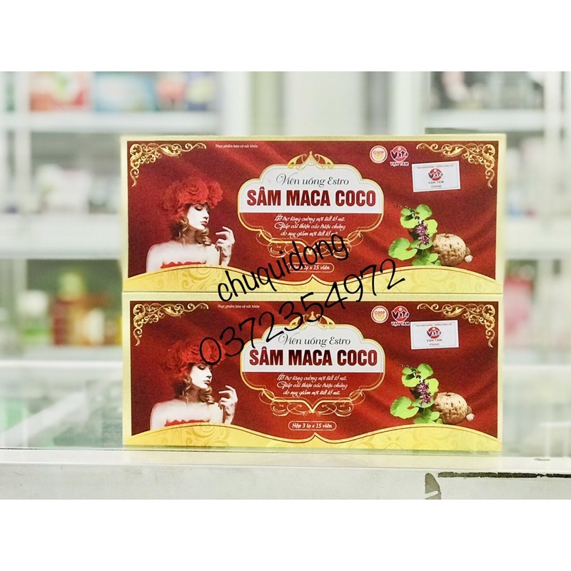 SÂM MACA COCO viên uống nội tiết giảm khô hạn , Nám , Sạm da