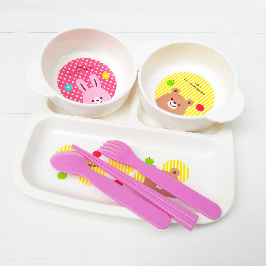 Bát, Khay, Thìa, Đũa Cho Bé Nhựa An Toàn NK Nhật - Larva Store
