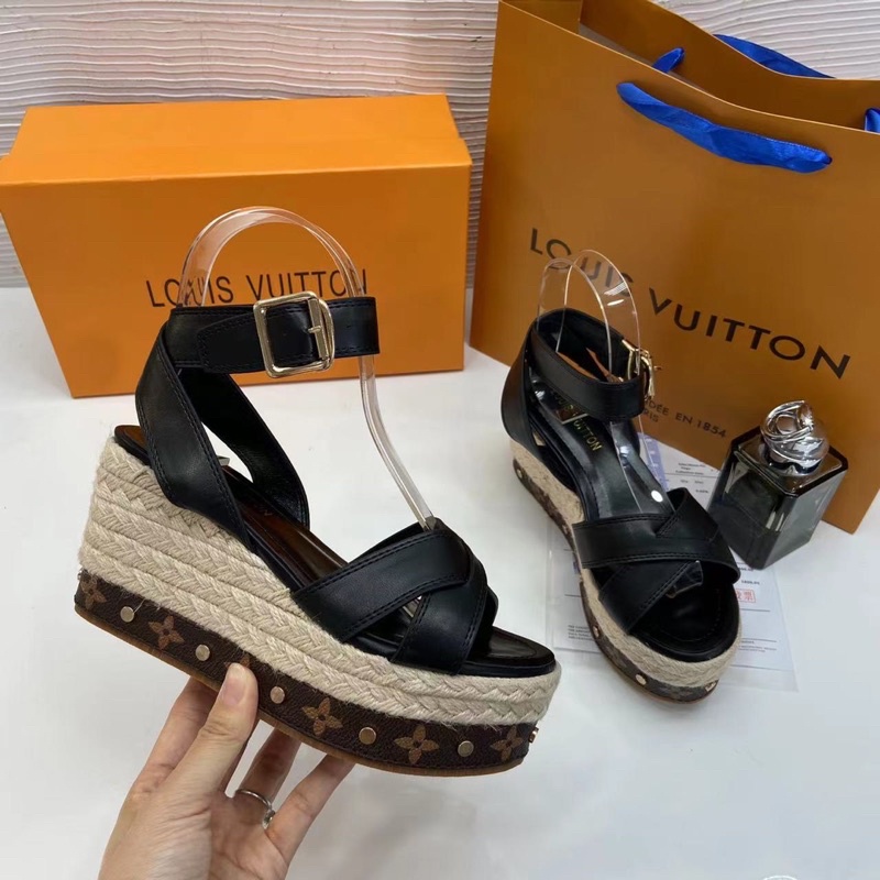 Sandal spsl đế xuồng cói quai chéo fullbox