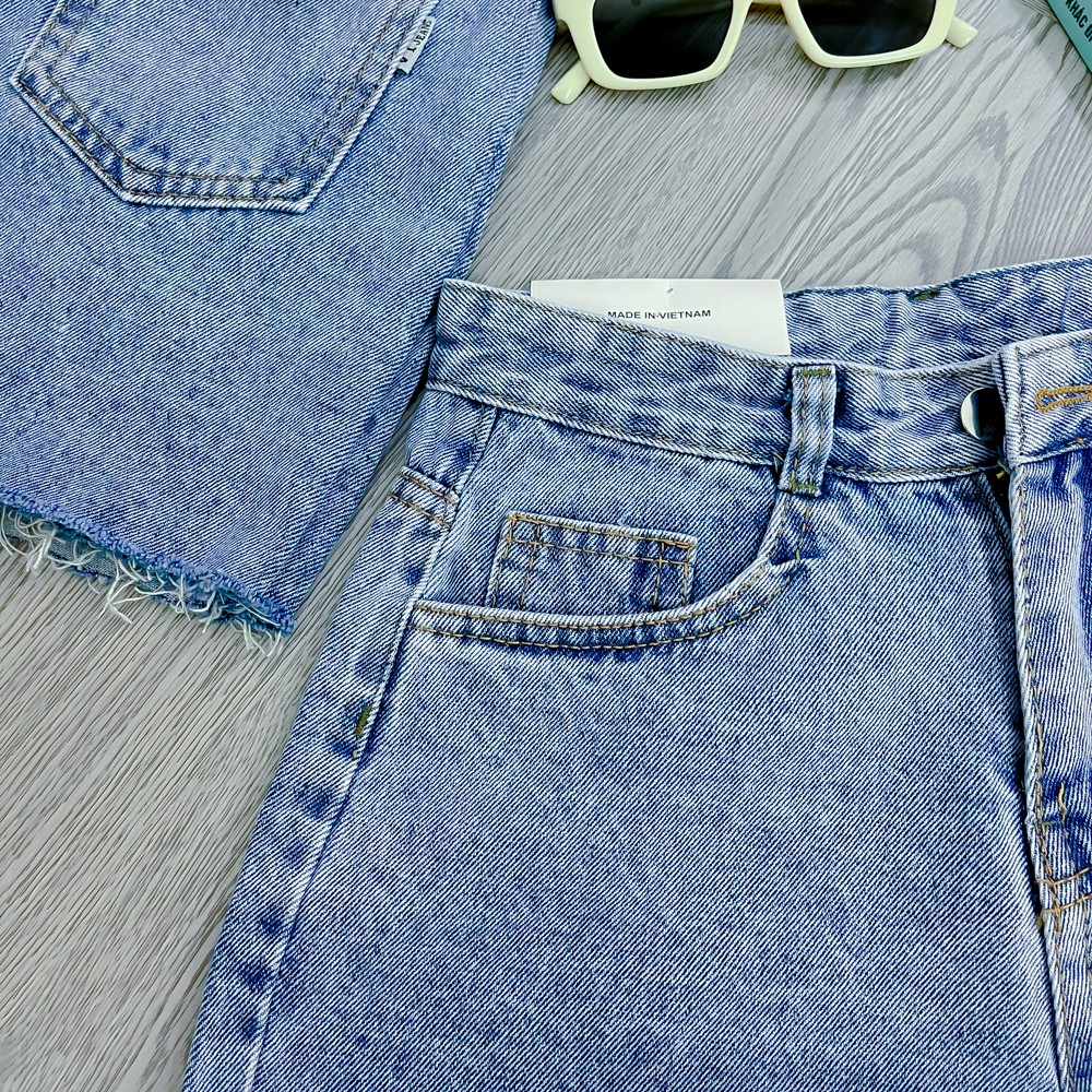(Siêu Rẻ) Quần Jeans Nữ Short TườngVy Màu Xanh Basic Đủ Size | BigBuy360 - bigbuy360.vn