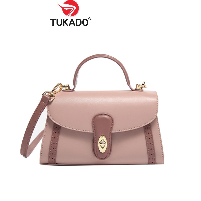 Túi Xách Nữ Đeo Chéo Chính Hãng MICOCAH Dáng Công Sở Thời Trang Phối Màu Vintage Da Cao Cấp Cực Đẹp  MC73 - TUKADO