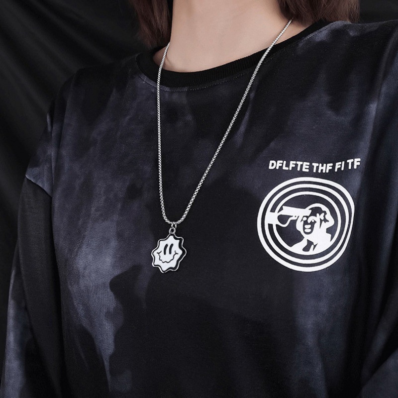 Vòng Cổ Mặt Cười HIPHOP Cho Cả Nam và Nữ Phong Cách Đường Phố Đơn Giản và Hoang Dã