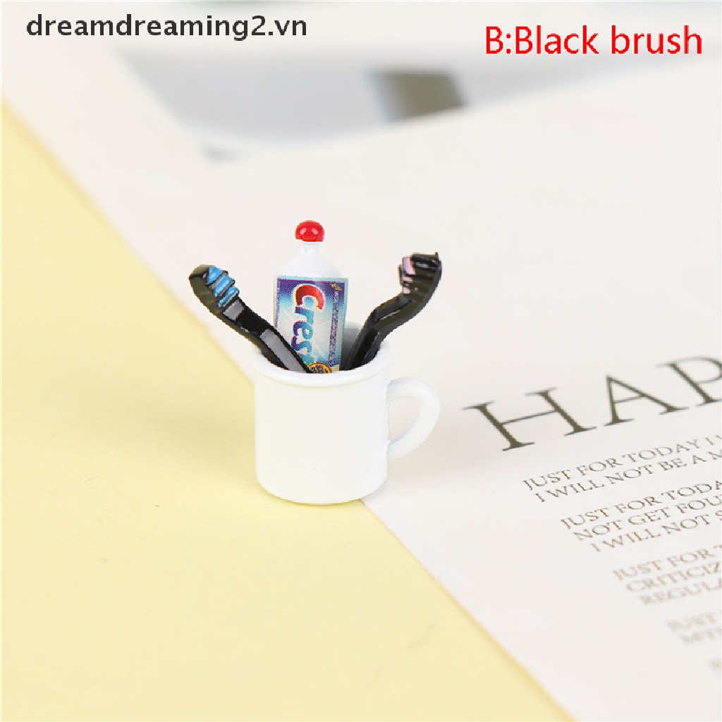 Bộ Bàn Chải Đánh Răng Và Kem Đánh Răng Mini Cho Nhà Búp Bê