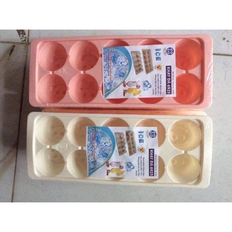 Khay Làm Đá Hình Thú Mặt Cười 10 Viên