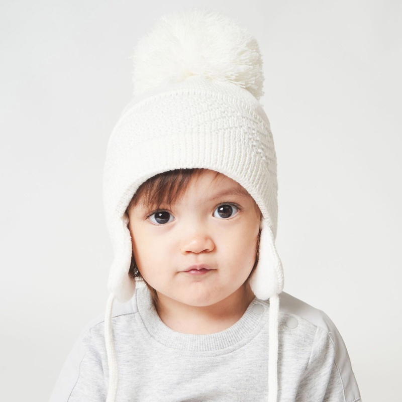 Mũ Beanie Dệt Kim Màu Sắc Trơn Giữ Ấm Mùa Đông Cho Bé