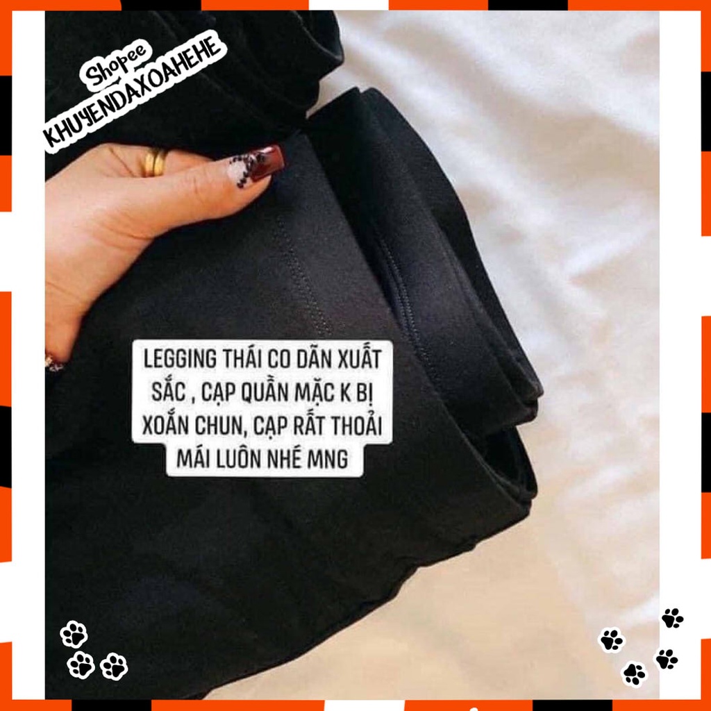 Q013 Quần legging dài lửng đùi ngố đẹp lỡ ngắn Quần tập yoga nữ đen Thái mặc nhà lưng thun ôm bó sát rainbow co giãn tốt | BigBuy360 - bigbuy360.vn