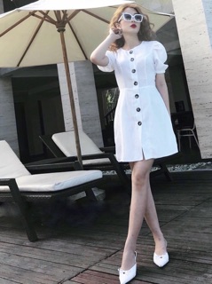 Đầm trắng basic (kèm hình thật)