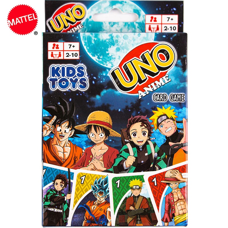 Mattel Games UNO: Phim hoạt hình Anime Demon Slayer One Piece Family Party Board Game Thẻ Fun Poker Party Đồ chơi