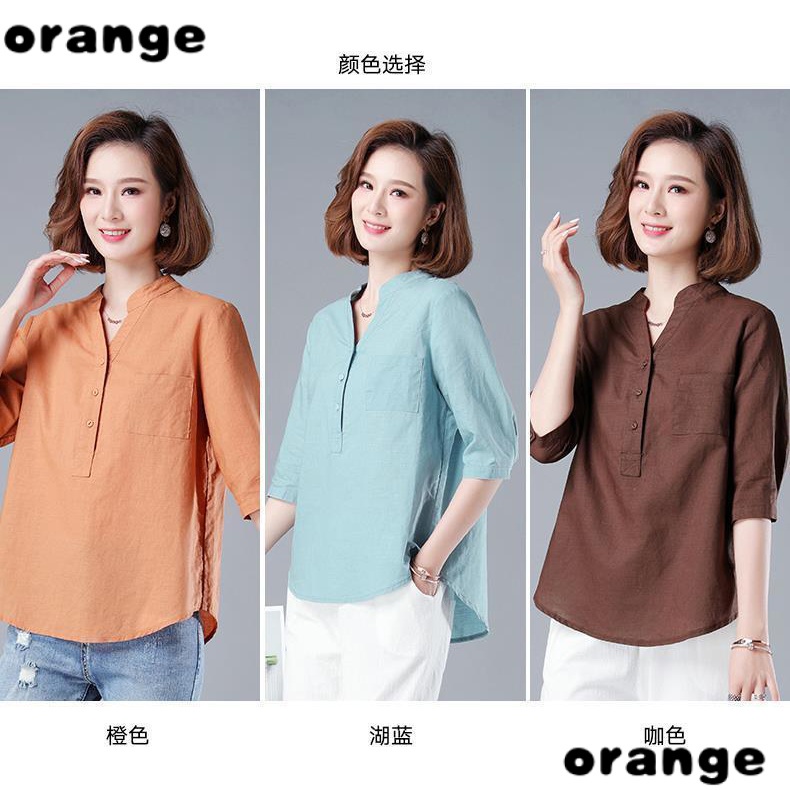 Áo Sơ Mi Tay Ngắn Mỏng Phong Cách Phương Tây Thời Trang Mùa Hè 2022 Cho Nữ Trung Niên