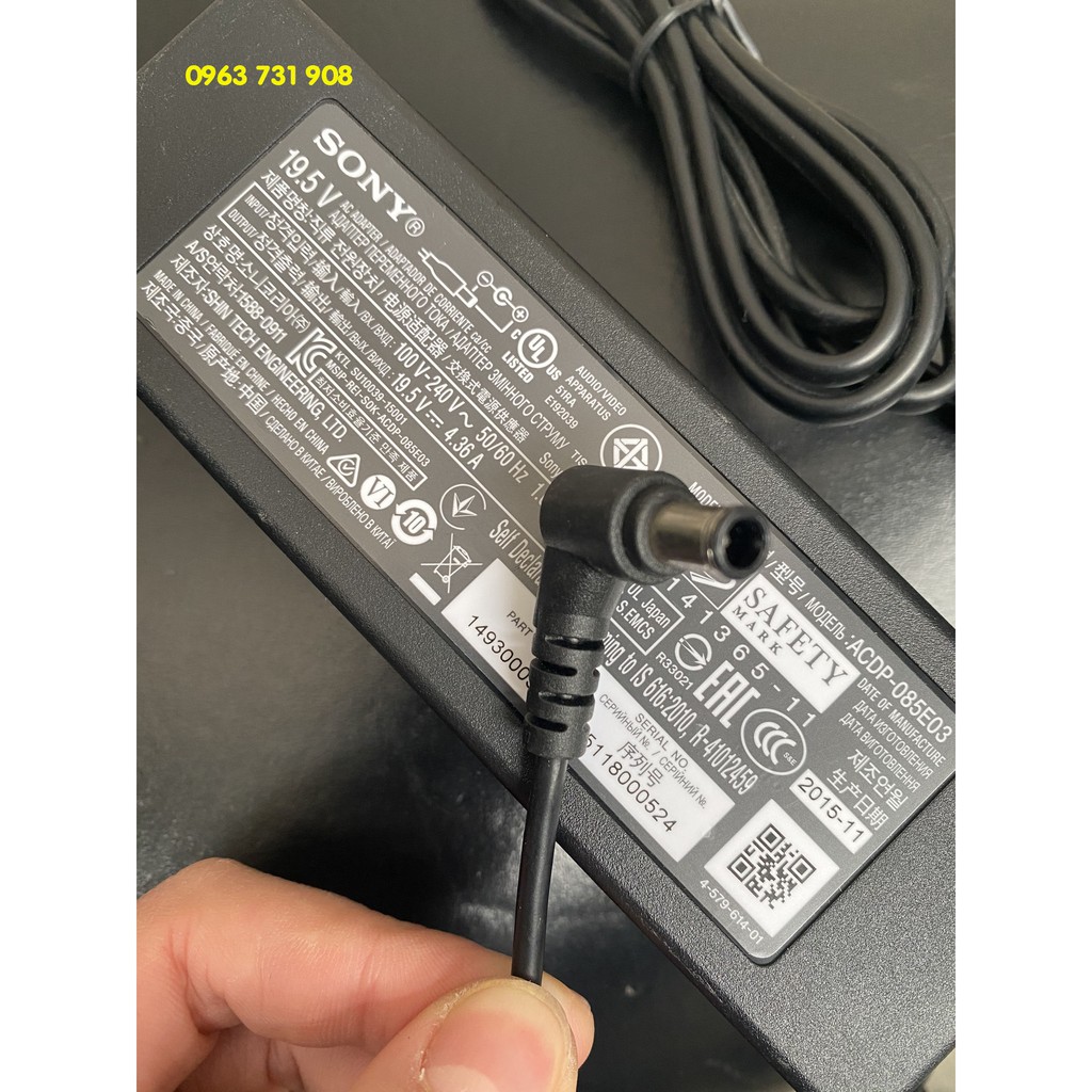 Nguồn adapter màn hình ti vi sony 19.5V 4.36A