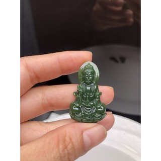 Mặt dây chuyền phật Bà Quan Thế Âm Bồ Tát đá ngọc xanh