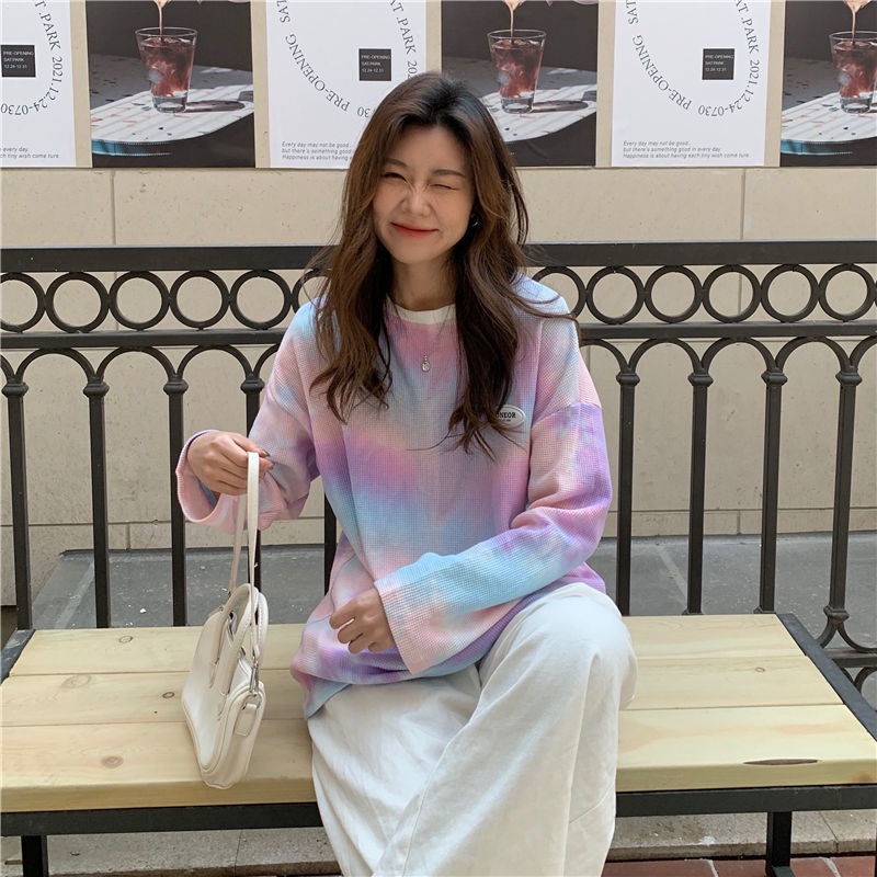 Áo Thun Dài Tay In Chữ Cá Tính Theo Phong Cách Xuân Thu Dành Cho Nữ